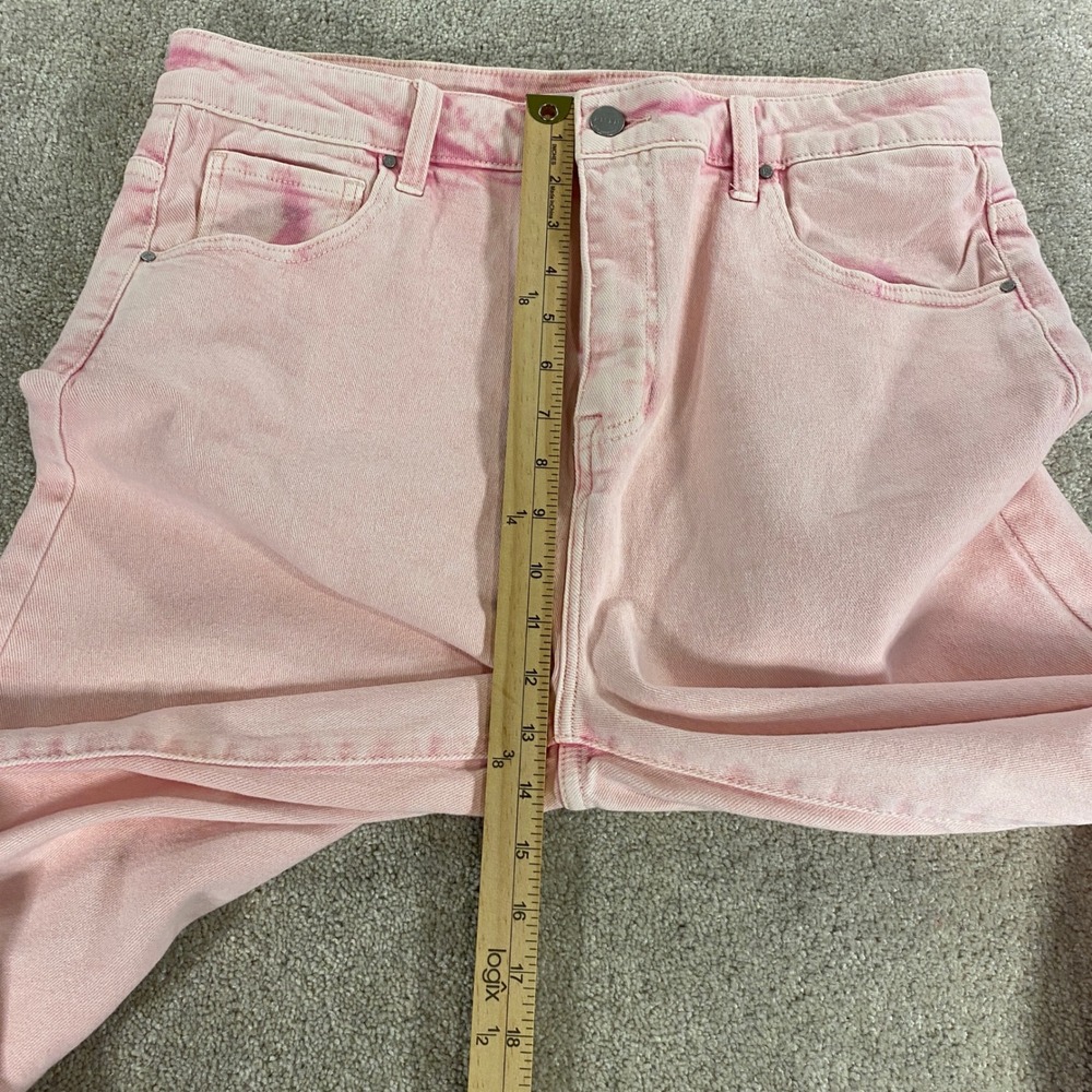 Risen Jeans Wide Leg Jeans Womens 1XL Pink Acid Wash High Rise Streetwear - Picture 6 of 14